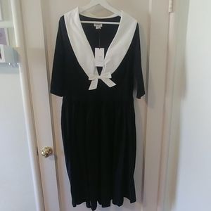 Black dress w/white sailor collar